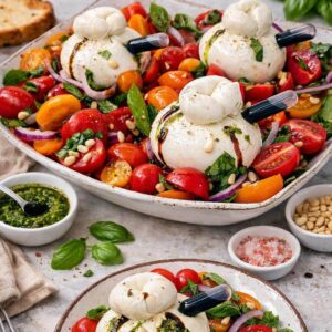 סלט עגבניות שרי ובוראטה | חלבי